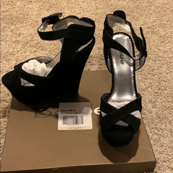Bebe platform wedge size 8 - Picture 2 of 3
